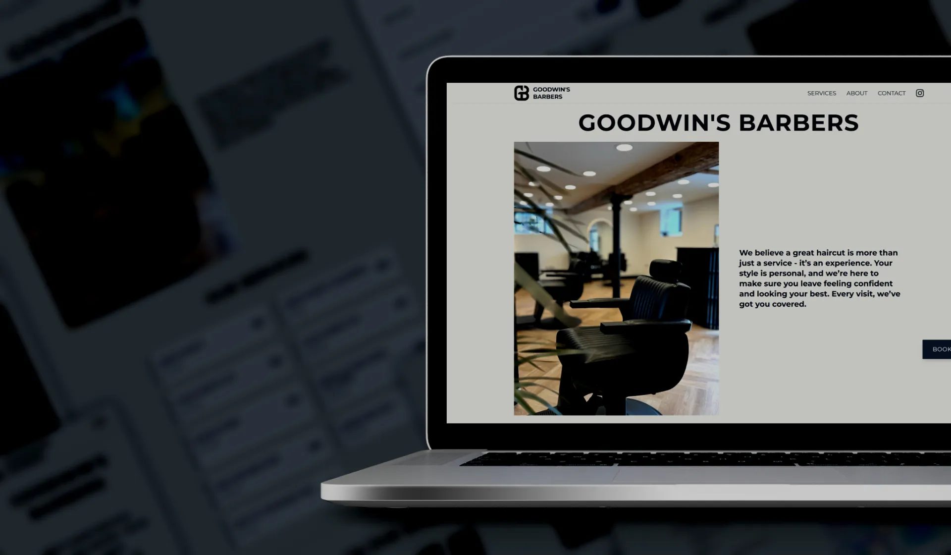 Goodwin's Barbers decoration graphic