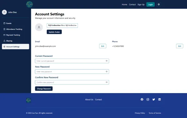 Les Fun dashboard for teachers - settings